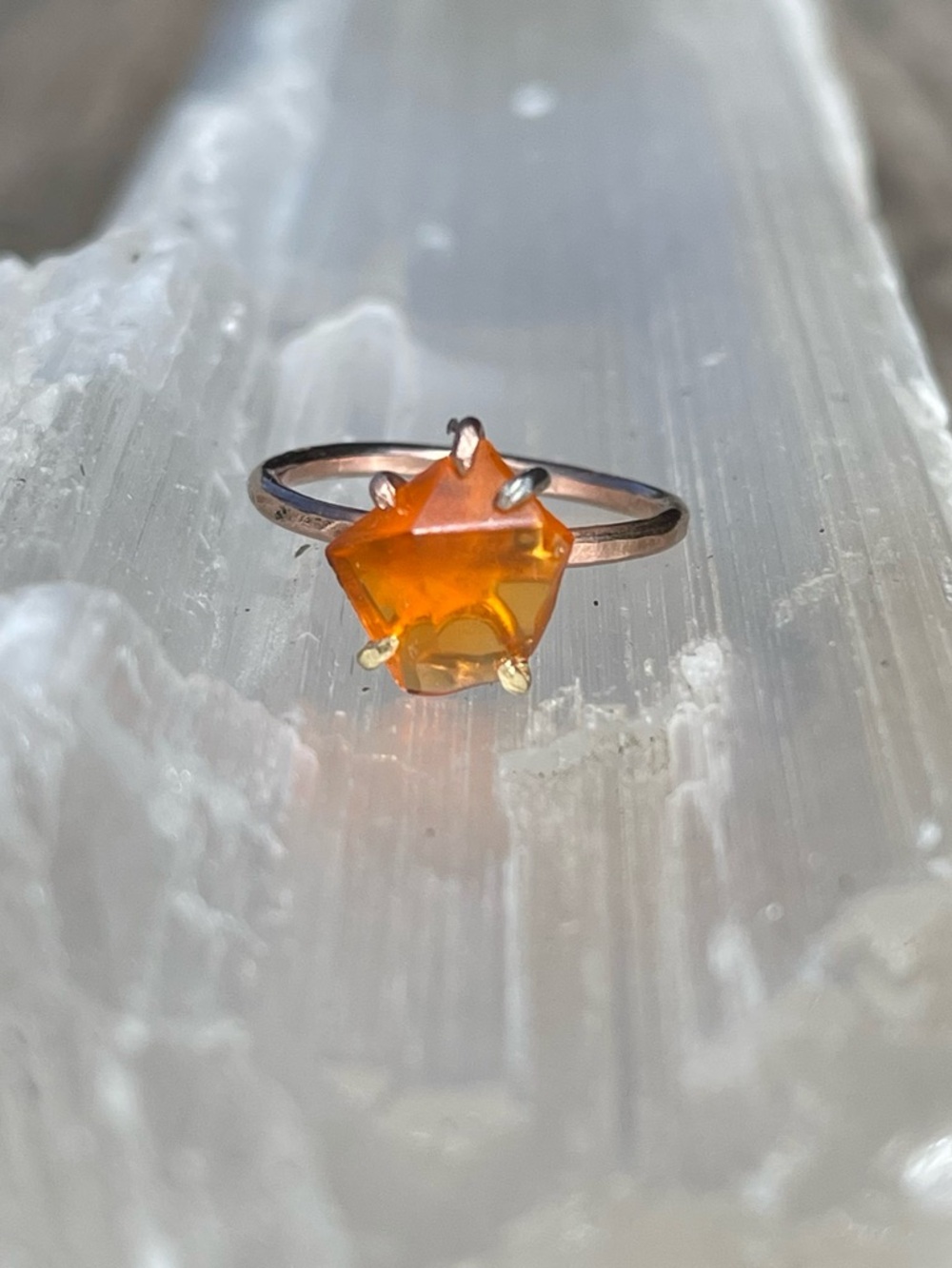 Variance Mexican Fire Opal Ring
